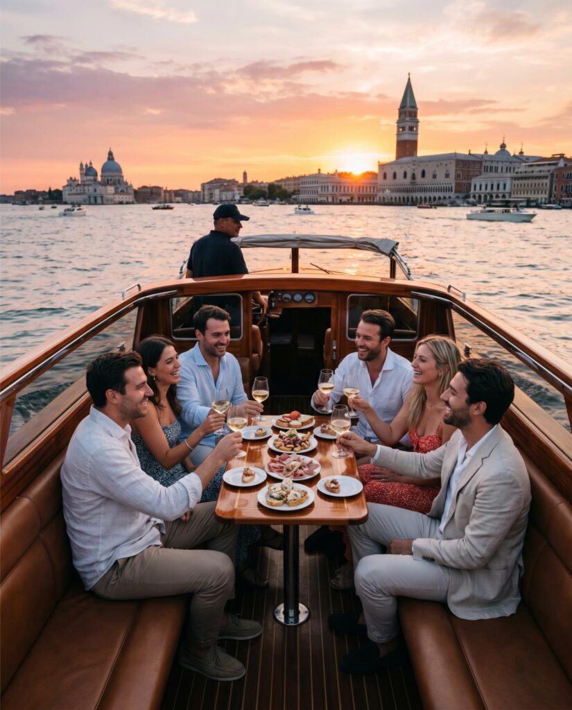 Tour Sunset Cicchetti e Vino — Barca Lusso